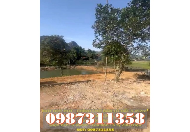 ⭐chinh chu ban lo dat dep 3.452m (150m tho cu) tai trung son, luong son (hoa binh). 6,2 ty. 0987311358