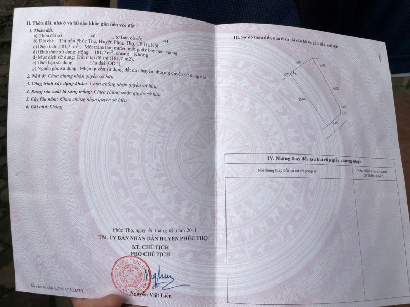 ⭐so huu ngay lo dat dep – gia tot – vi tri dac dia tai tt phuc tho, ha noi, 0963884276.
