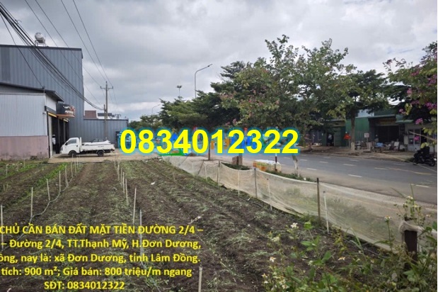 ⭐️chinh chu can ban 900m2 dat mat tien duong 2/4, tt.thanh my, h.don duong, lam dong; 0834012322