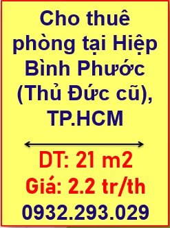 ✨Cho thuê phòng tại Hiệp Bình Phước (Thủ Đức cũ), TP.HCM; 0932293029