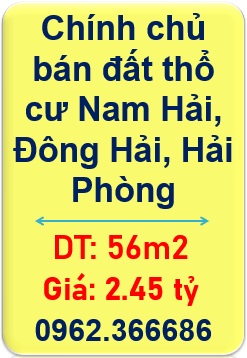 ⭐️Chính chủ bán đất thổ cư Nam Hải, Đông Hải, Hải Phòng; 0962.366686